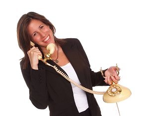website designer woman with phone